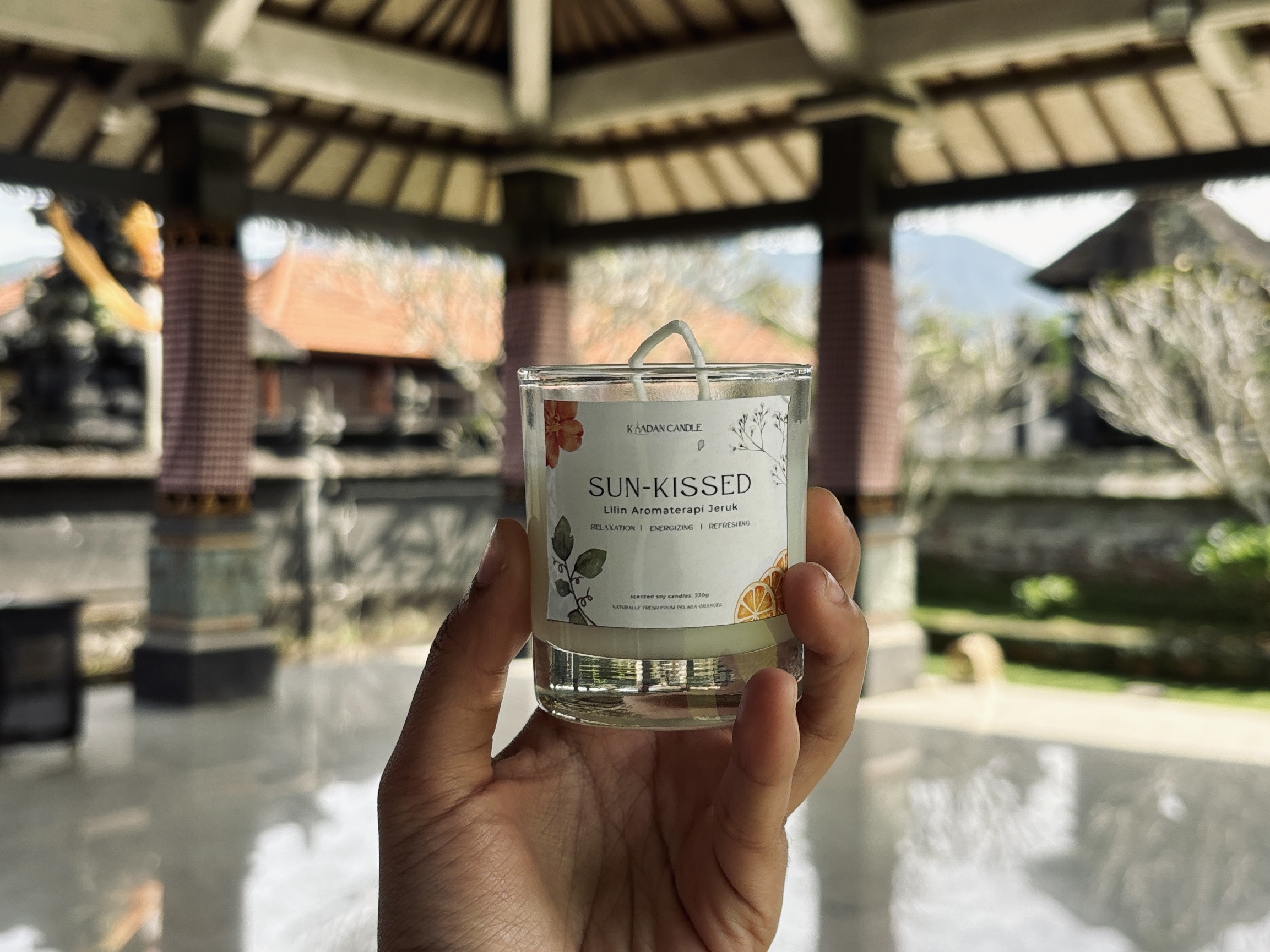 Hasil lilin aromaterapi dari jeruk